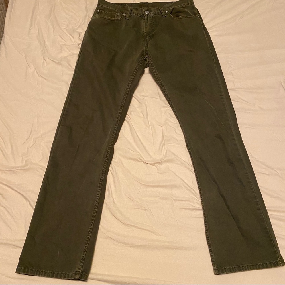 Levi's 514 Jeans Straight Leg Dark Green Sz 34x34